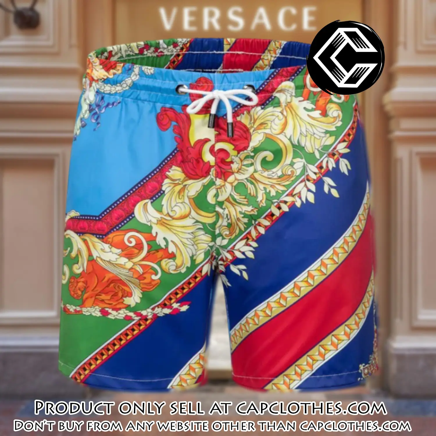 Versace hot new 3d luxury all over print shorts pants for men cc5435641